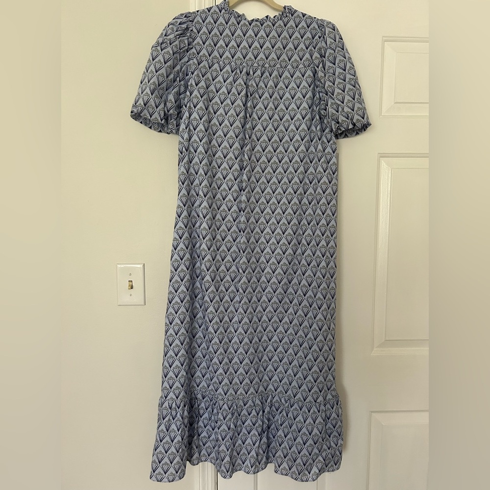 Tuckernuck Blue Geometric Midi Dress